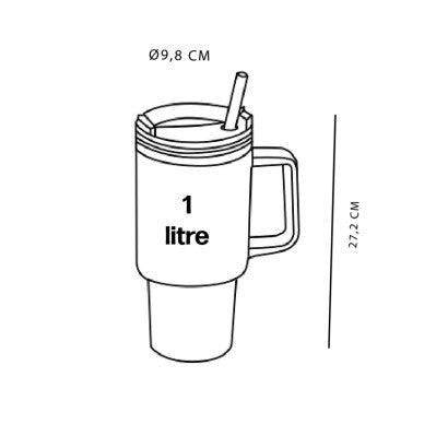 MUG XXL DE TRANSPORT 1L BLANCHE