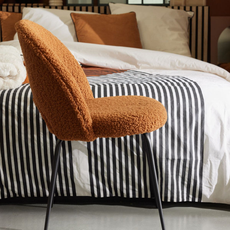 LOT CHAISES TEDDY MOKA CARAMEL