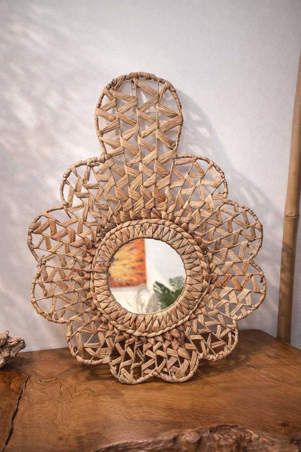 Miroir Décoratif en Rotin