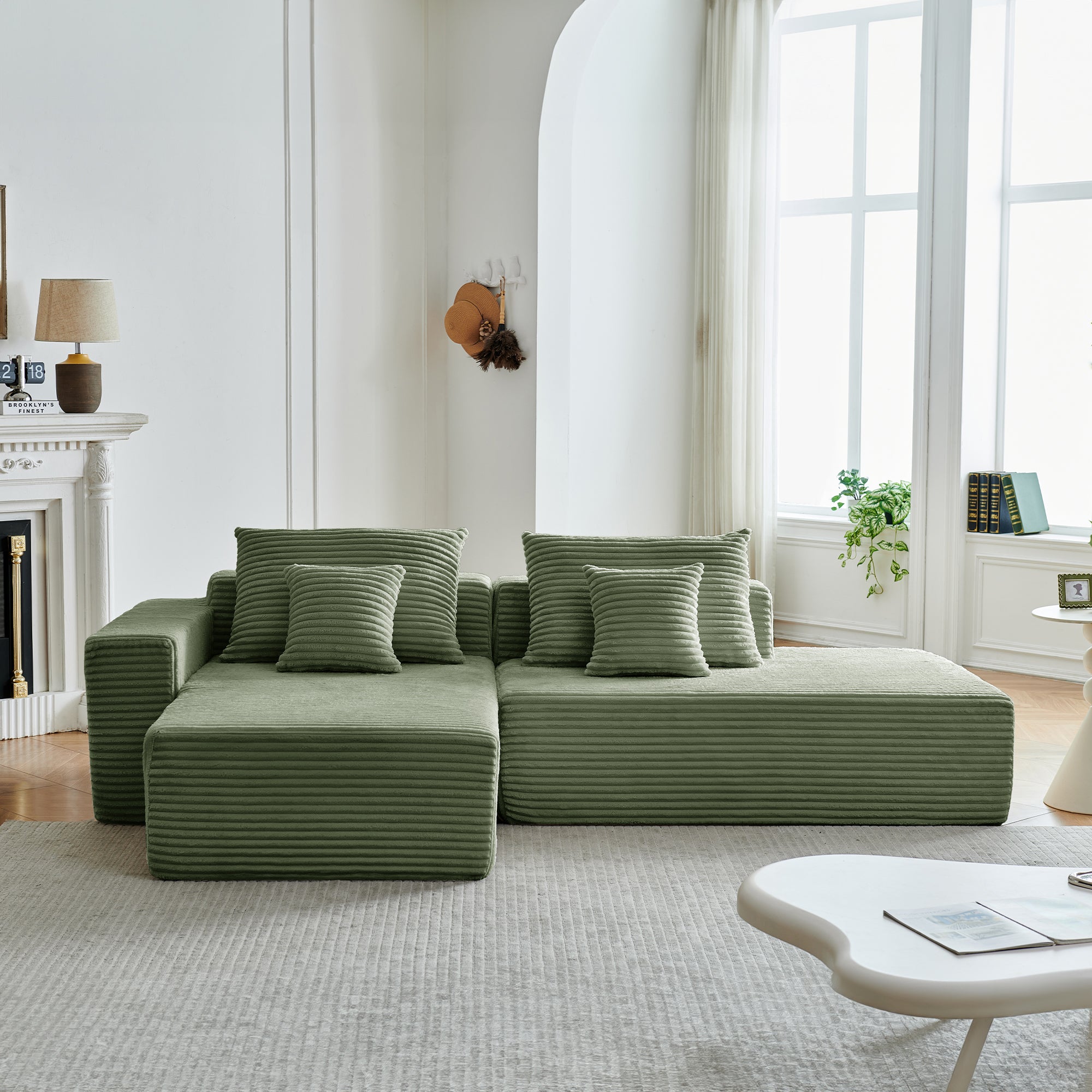 Canapé d'angle NIDO vert