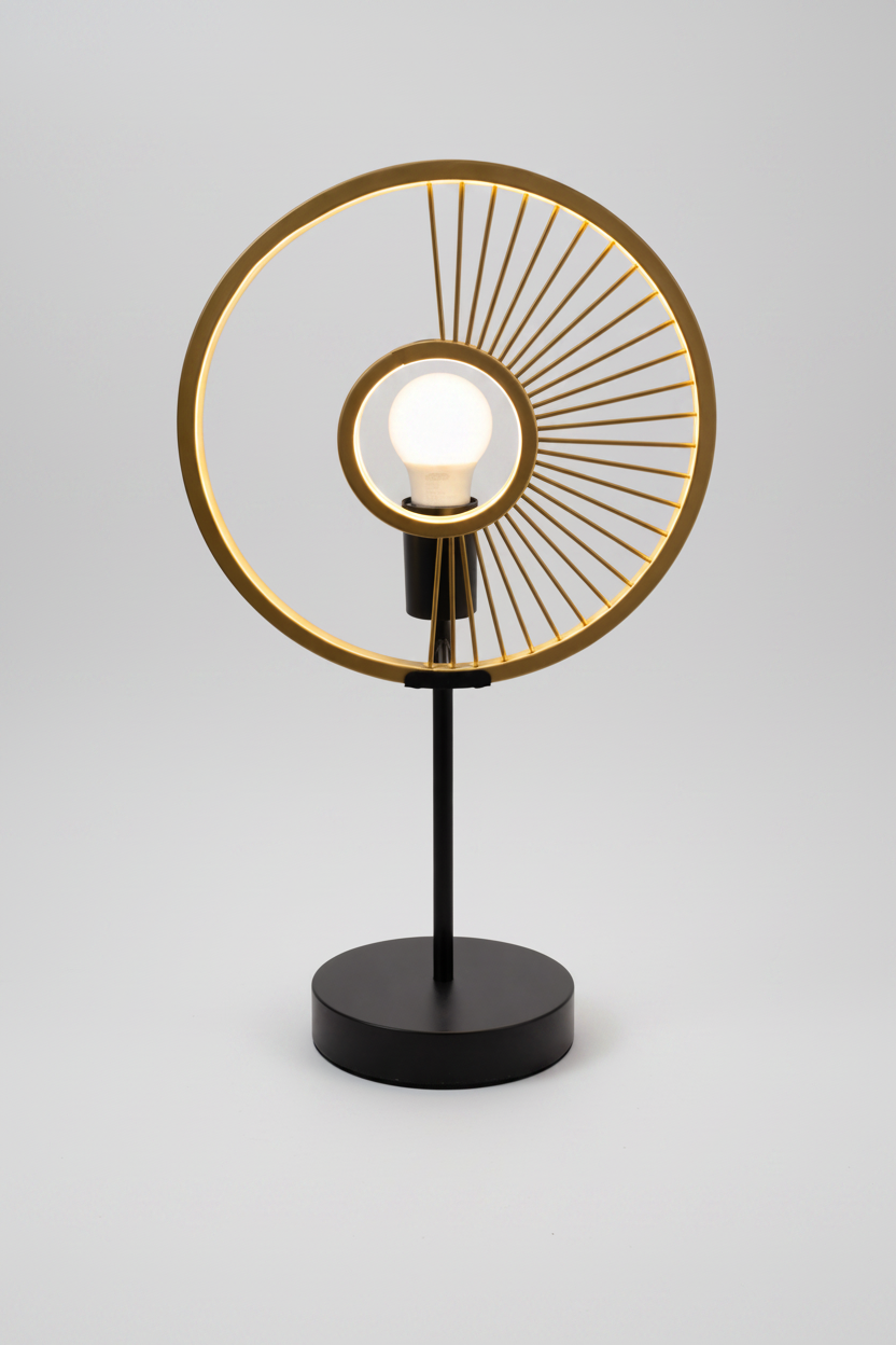 Lampe Décorative – Noir & Doré