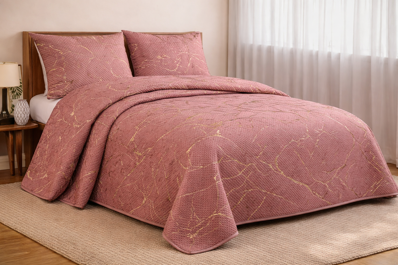 Couvre-Lit Effet Marbre