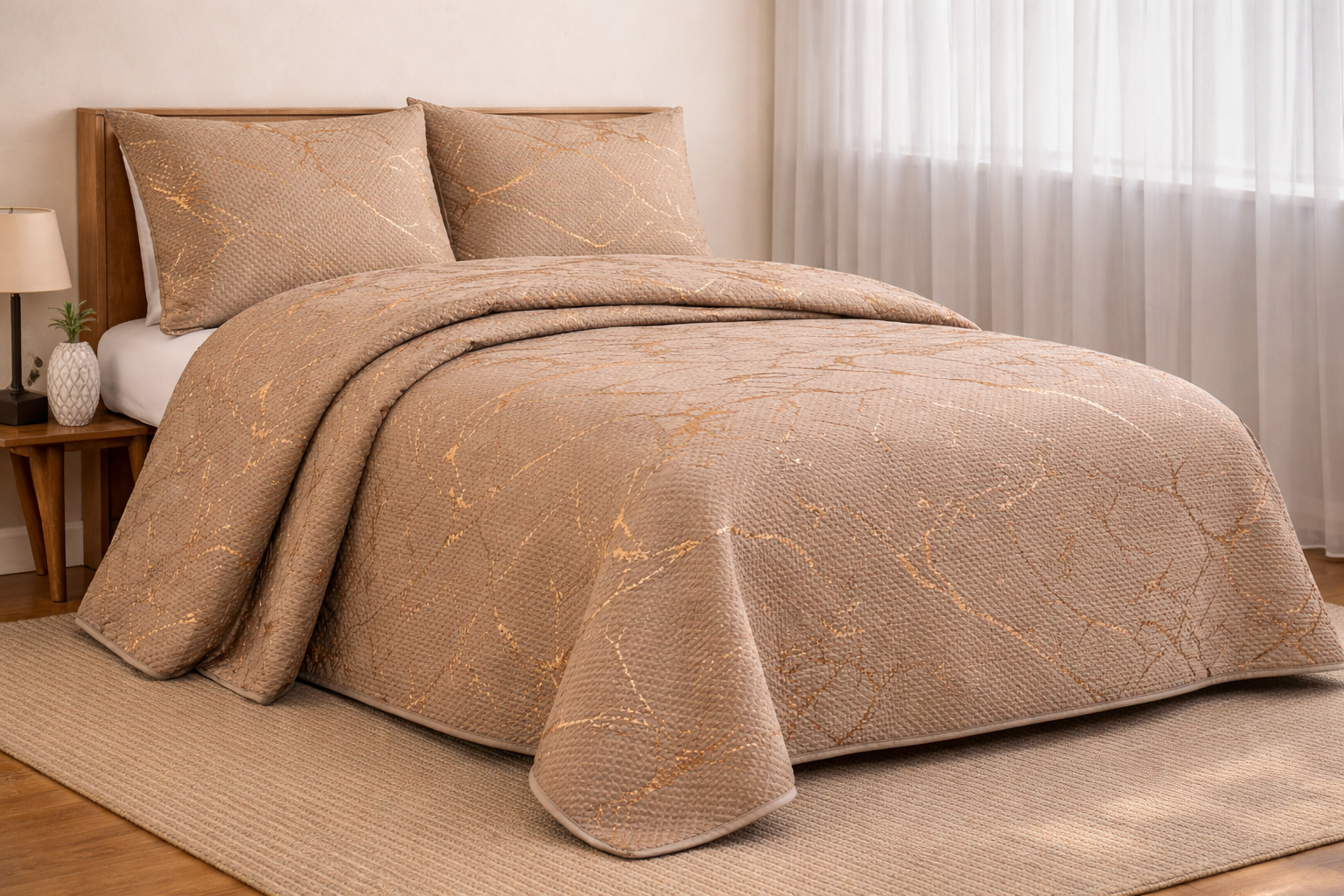 Couvre-Lit Effet Marbre