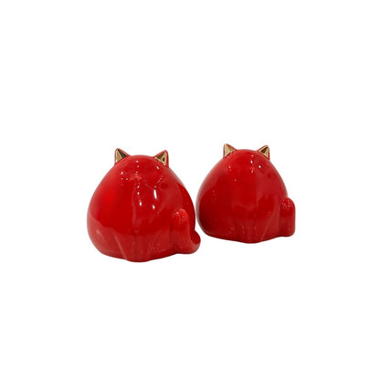 LOT 2 CHATS GRISOU ROUGE/OR