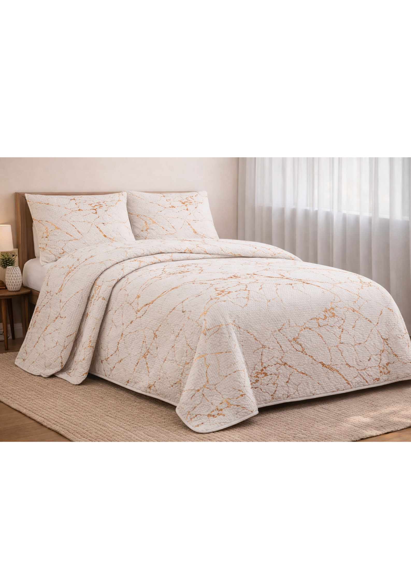 Couvre-Lit Effet Marbre