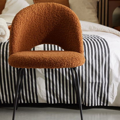 LOT CHAISES TEDDY MOKA CARAMEL