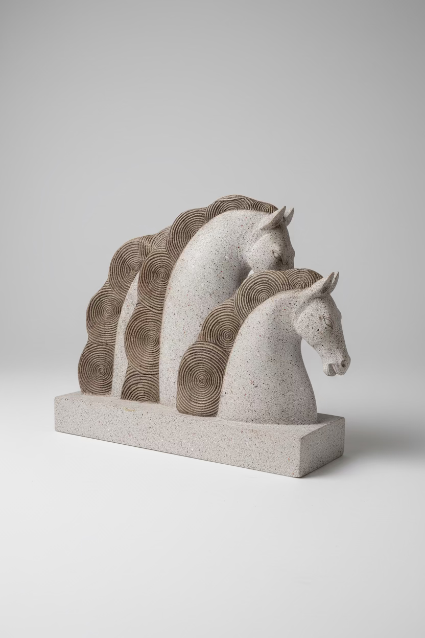 Décoration à poser – Trio de têtes de cheval